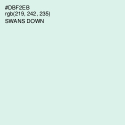 #DBF2EB - Swans Down Color Image